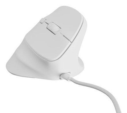 Raton Natec Crake 2 Pro Vertical 12.800 Dpi Optico Blanco