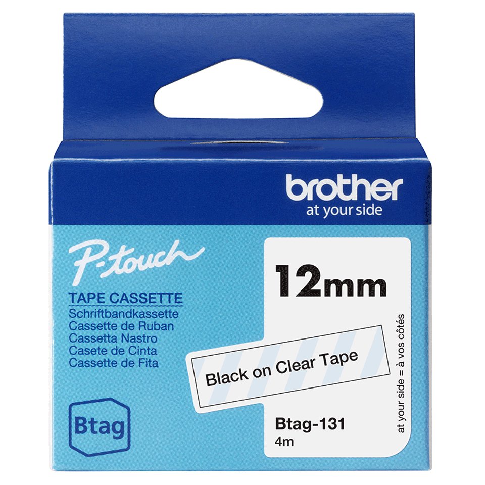 EAN 4977766835886 - Brother BTAG-131 cinta para impresora de etiquetas Negro sobre transparente imagen 1