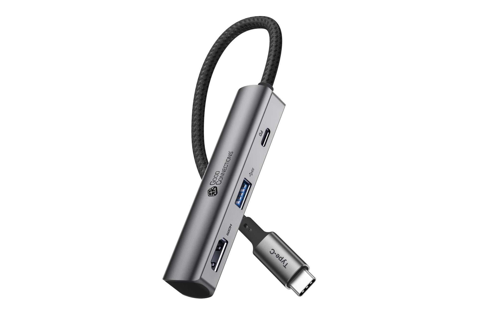 EAN 4014619881536 - Alcasa HUB-C002A hub de interfaz USB Tipo C 5000 Mbit/s Antracita imagen 2