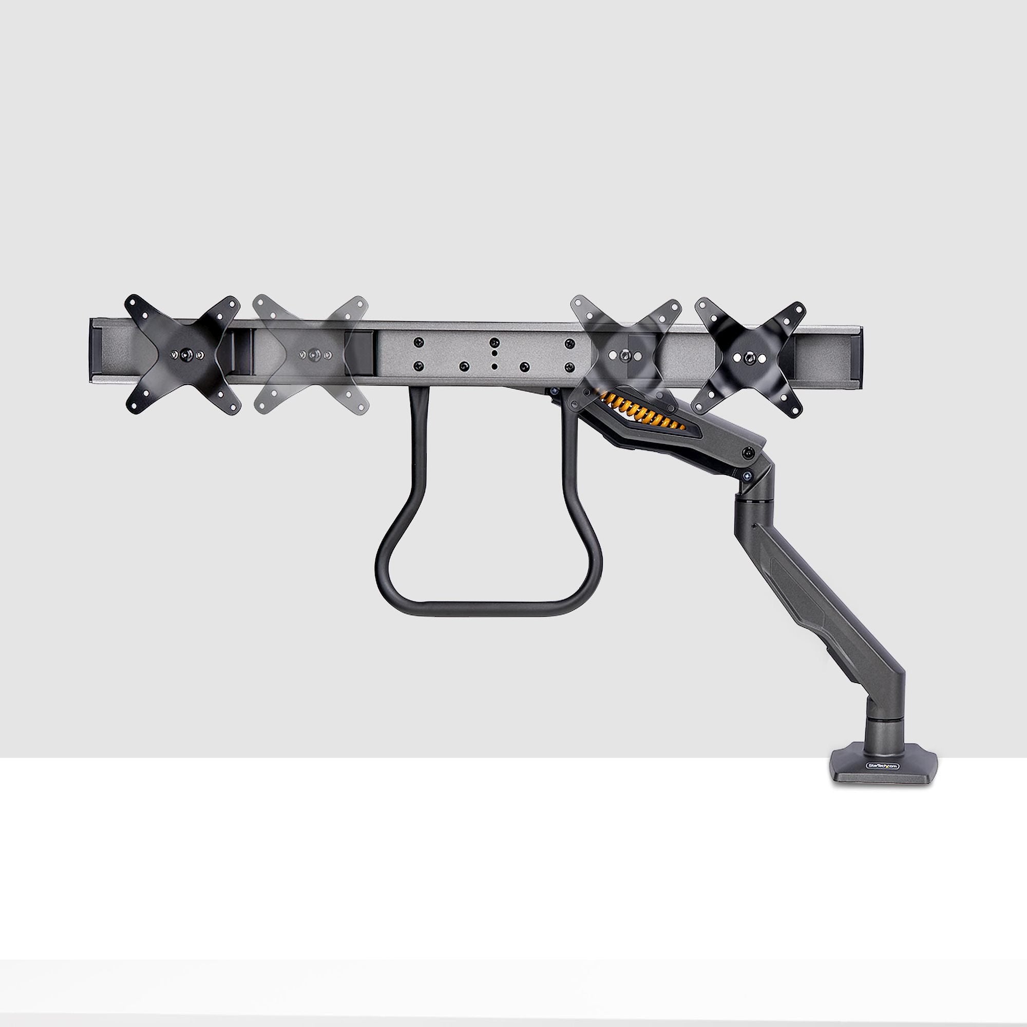 Startech.Com Desk Mount Dual Monitor Arm W Crossbar, Up To 27 In Displays - Befestigungskit - Artikulierender, Mechanischer Feder