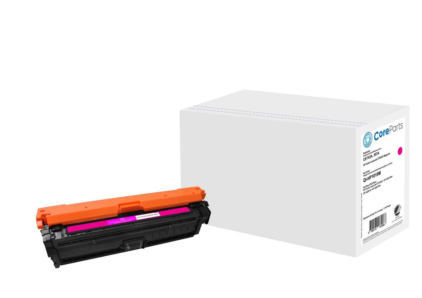 EAN 5704174132066 - CoreParts QI-HP1019M cartucho de tóner 1 pieza(s) Compatible Magenta imagen 1