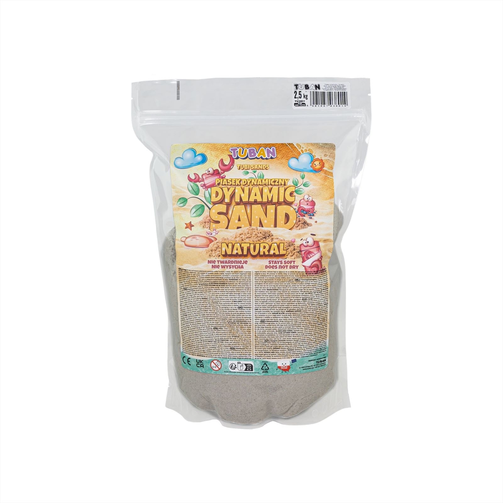 Piasek Tubi Naturalny Doypack 2,5 Kg