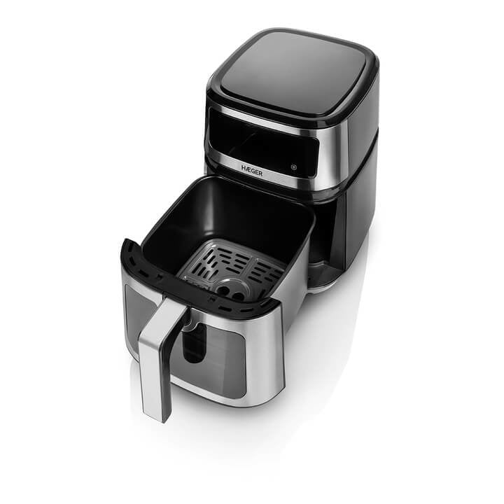 EAN 5608475032097 - Haeger AF-D50.004A freidora Sencillo 5 L 1200 W Freidora de aire caliente Negro, Acero inoxidable imagen 2