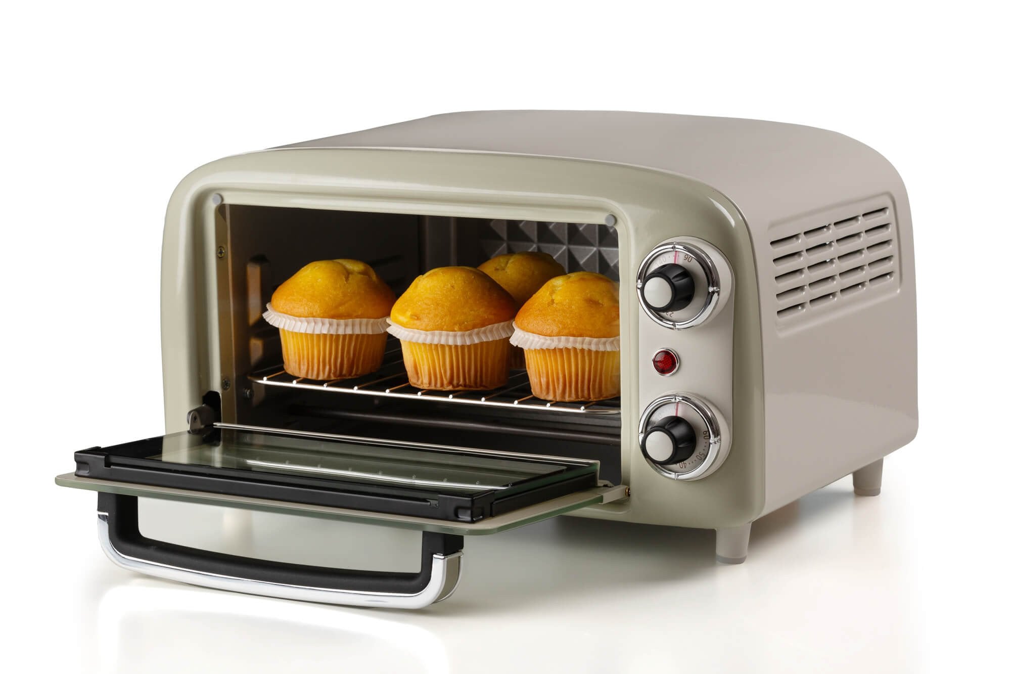 Ariete Mini-Backofen Vintage Beige (Blanco/Hellverde, 800 Watt, 10 Liter) 3919cr
