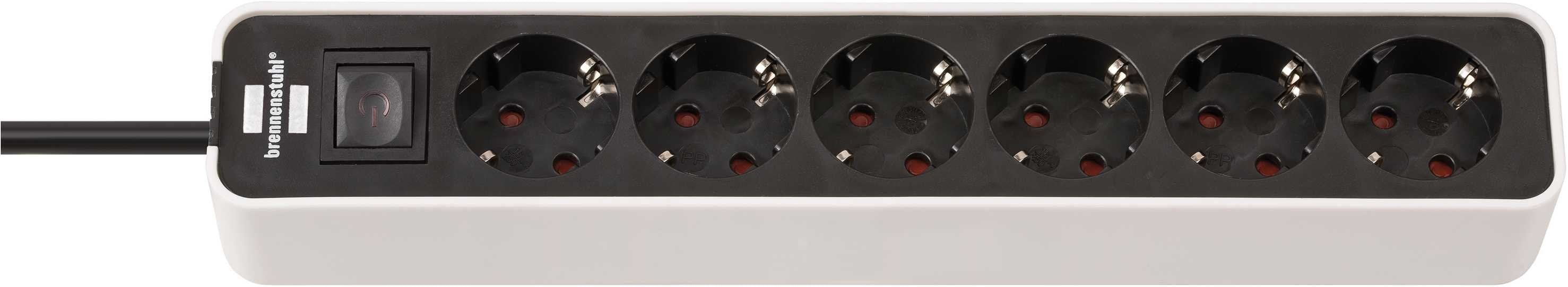 EAN 4007123647569 - Brennenstuhl 1153260020 base múltiple 1,5 m 6 salidas AC Negro, Blanco imagen 3