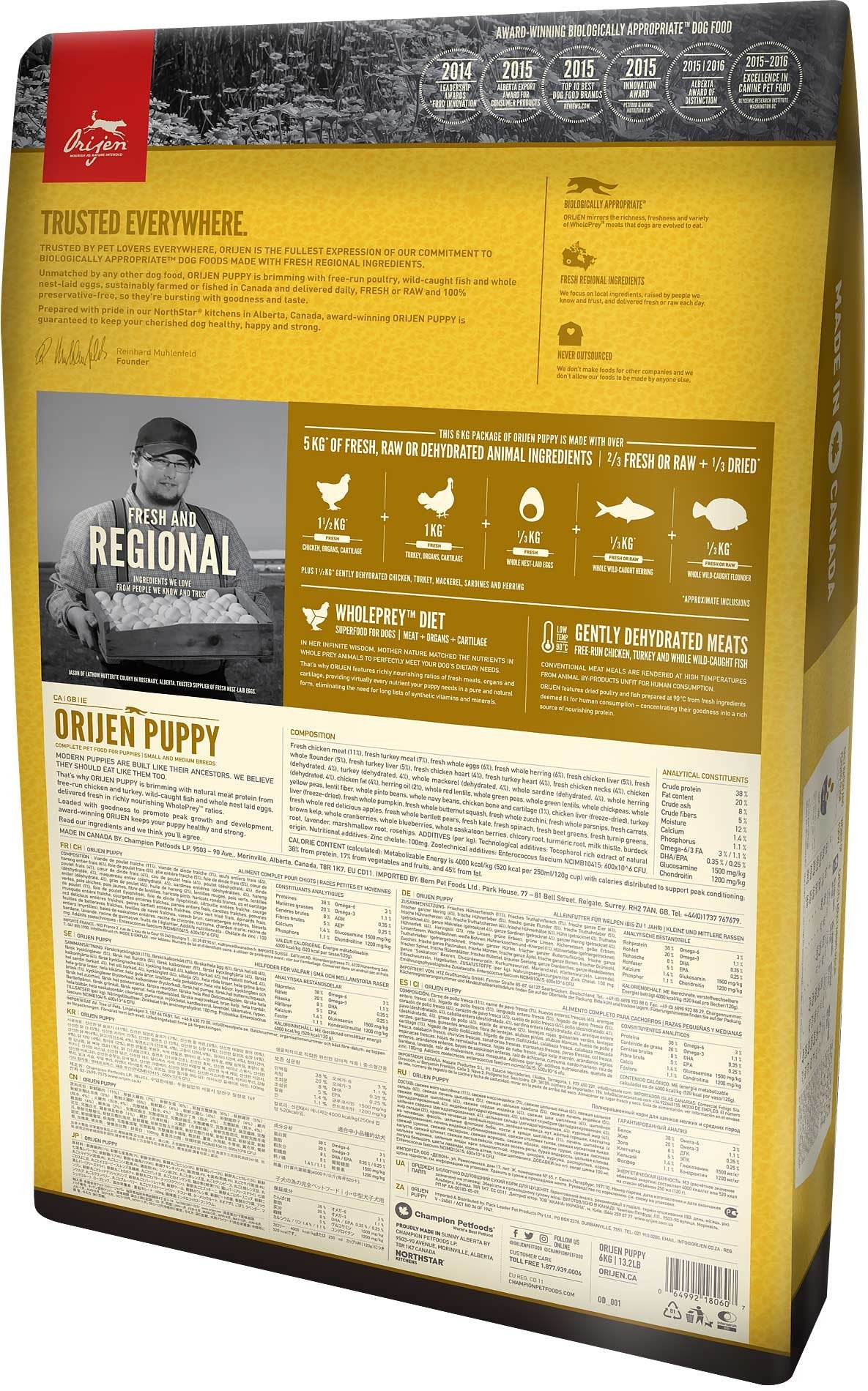EAN 64992180126 - Orijen Puppy 11,4 kg Cachorro Pollo, Pescados, Pavo imagen 2