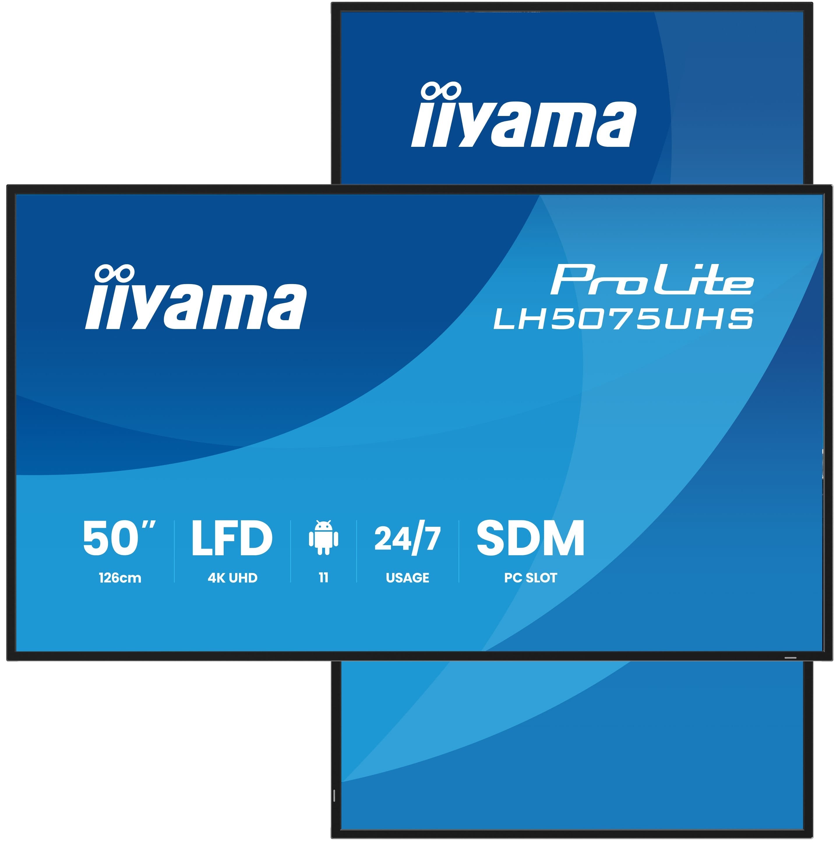 EAN 4948570125241 - iiyama LH5075UHS-B2AG pantalla de señalización Pantalla plana para señalización digital 125,7 cm (49.5") imagen 1