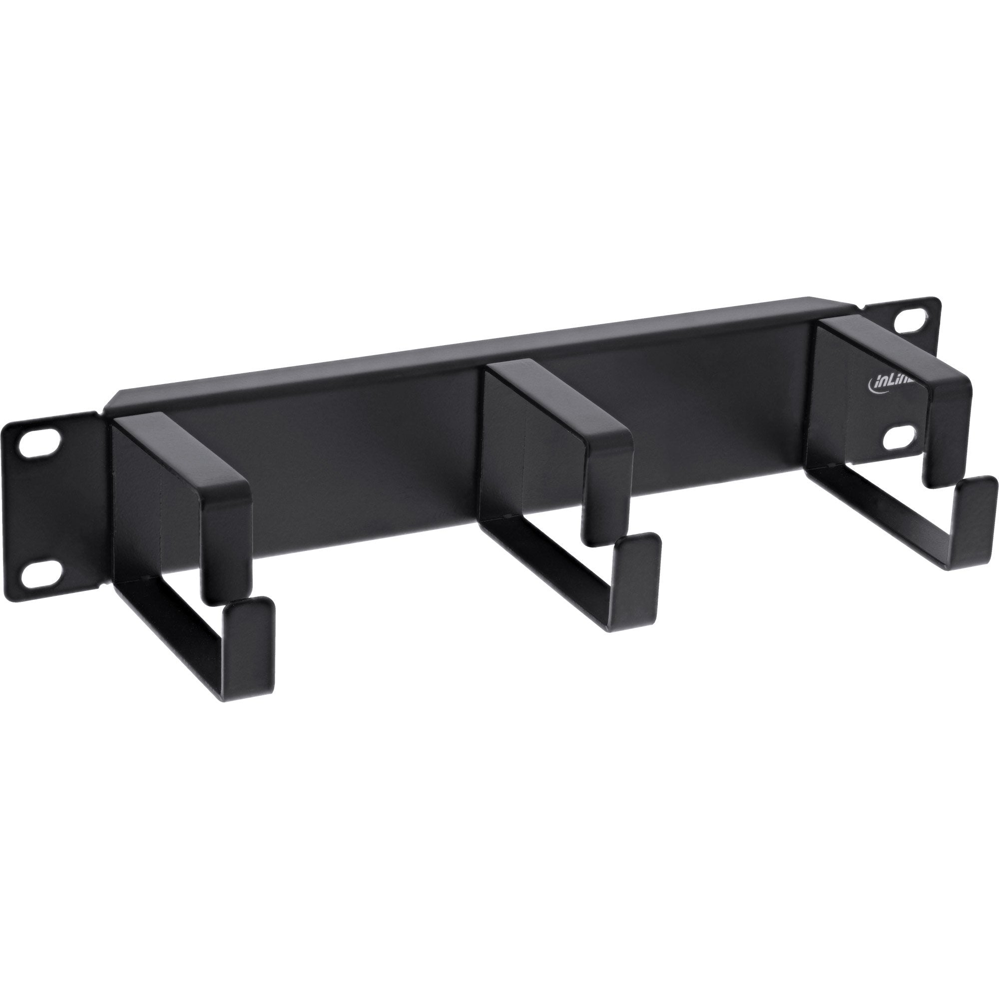 Panel De Gestión De Cables Inline De 10", 3 Soportes, Ral9005, Negro