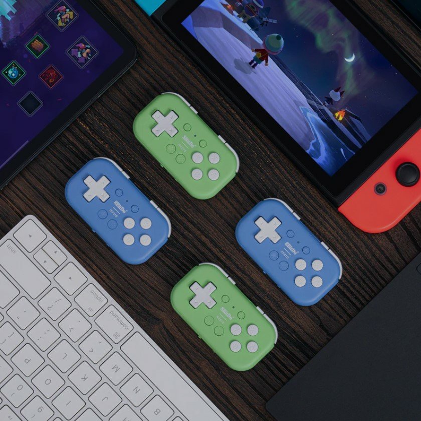 8bitdo Micro Bluetooth Gamepad Azul, Para Nintendo Switch, Android, Raspberry Pi Ret00384
