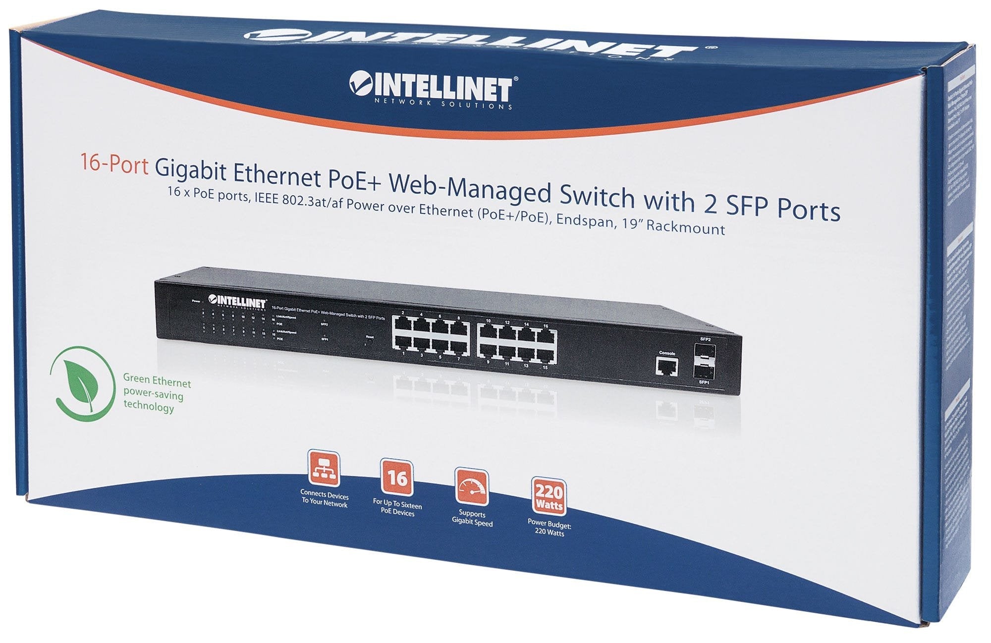 EAN 0766623561341 - Intellinet 561341 switch Gestionado L2+ Gigabit Ethernet (10/100/1000) Energía sobre Ethernet (PoE) 1U Ne imagen 5