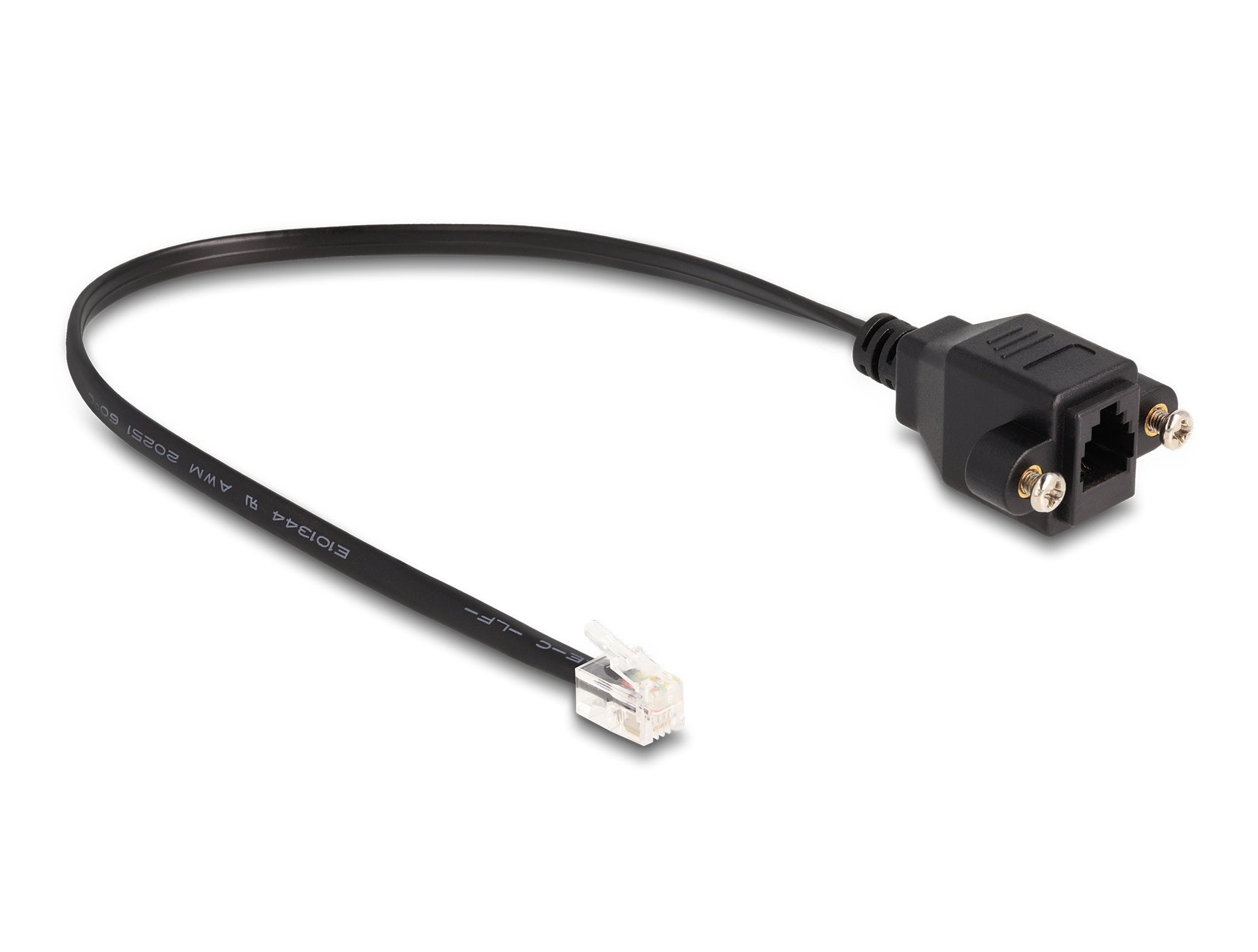 Delock Cable Rj10 Stecker Zu Rj10 Buchse Zum Einbau 30 Cm Schwarz