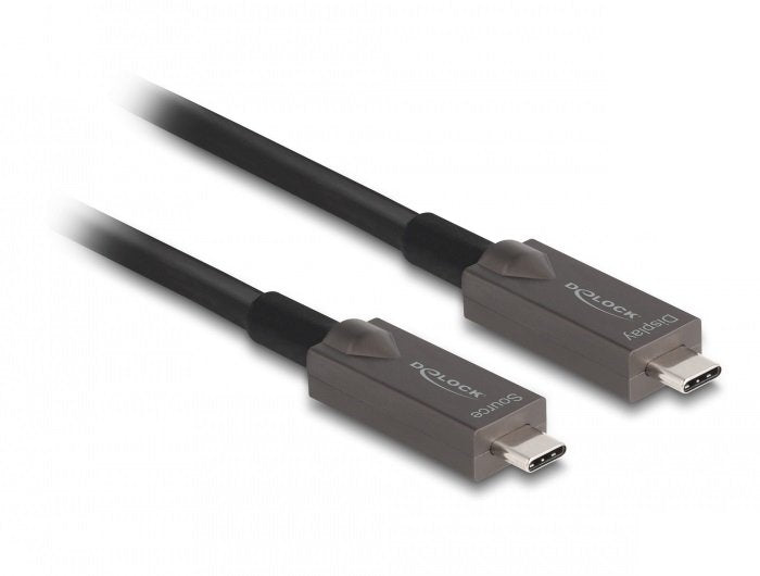 Delock Cable Óptico Activo Usb-C De Vídeo + Datos + Pd De 8 M