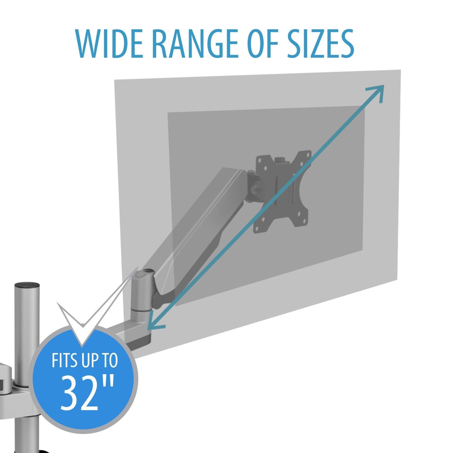 V7 Soporte Para Monitores Con Ajuste Manual Doble