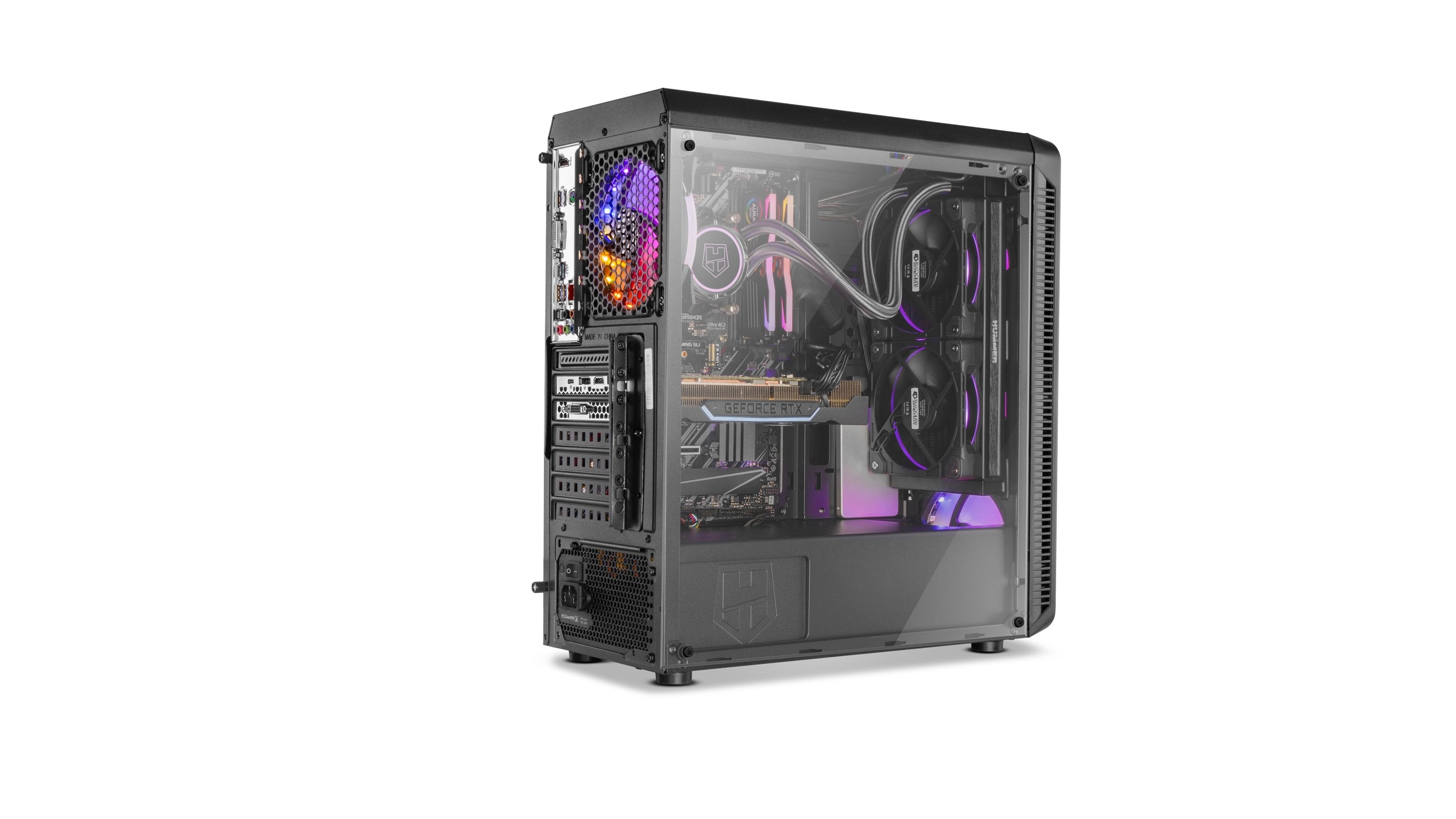 Caja Pc Nox Atx Hummer Tgm Rainbow 1xusb3.0 2xusb2.0 Negro Rgb