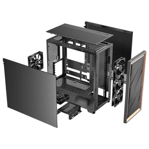 EAN 0761345101776 - Antec FLUX SE Midi Tower Negro, Madera imagen 19