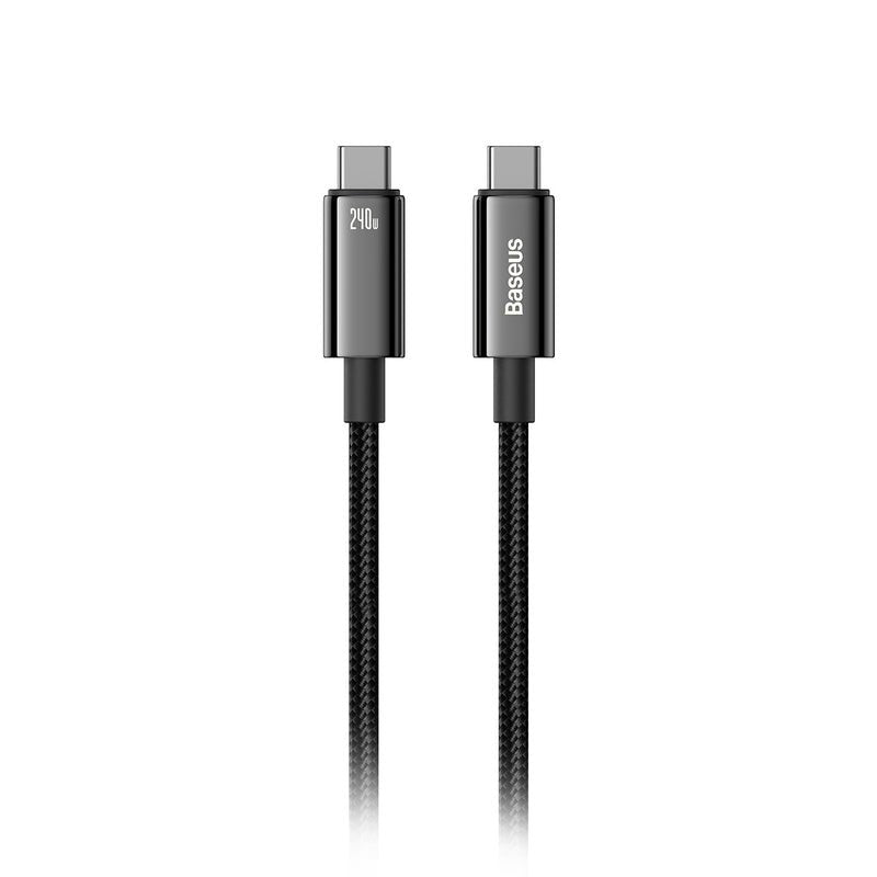 Kabel Usb-C Do Usb-C Baseus Tungsten Gold 240w 1m (Czarny)
