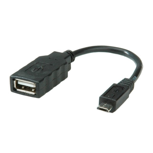 Cable Roline Usb 2.0 Usb 2.0 Typ Micro B - Typ A Bu, Otg, 0,15 M