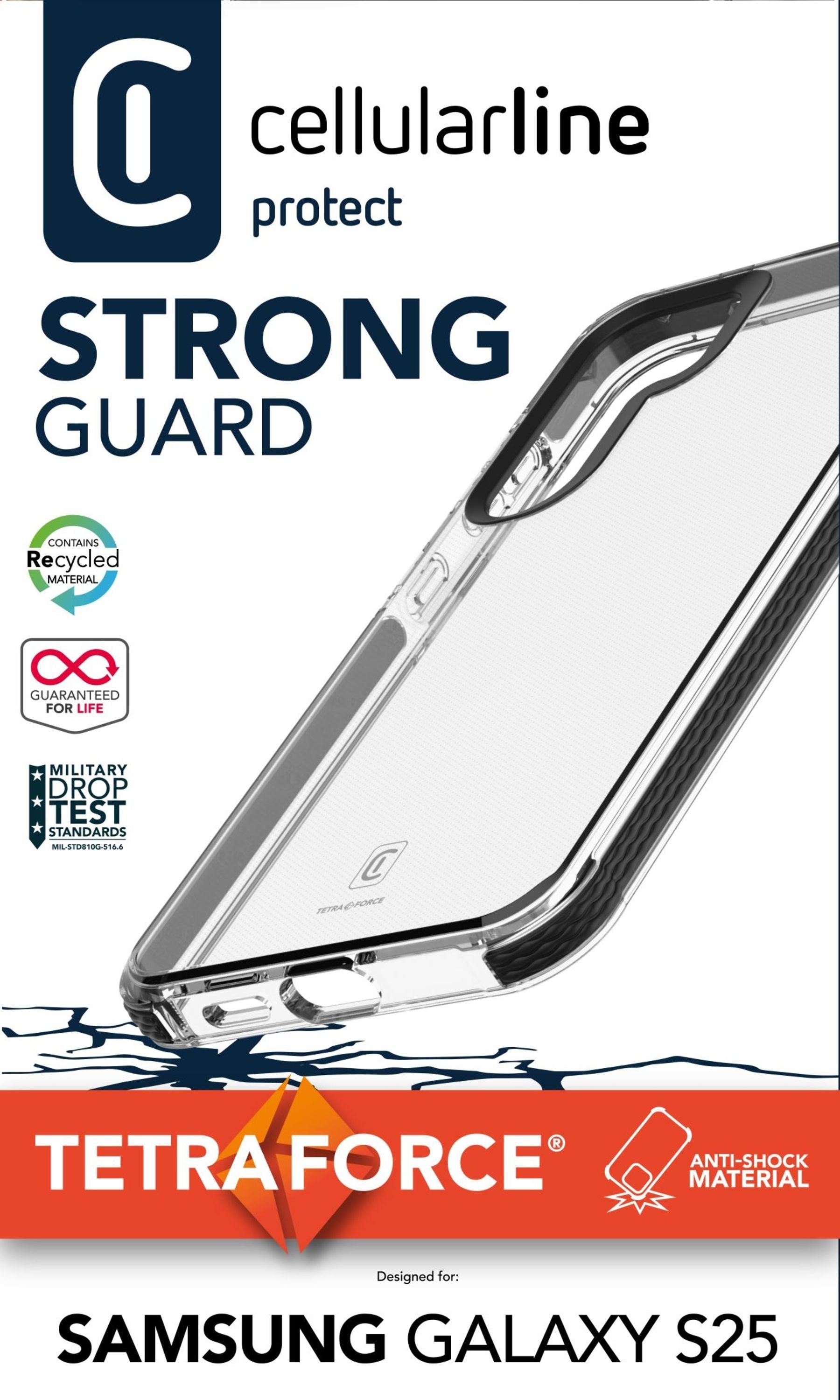 Cellularline Hard Case Tetra Force Strong Guard Samsung S25