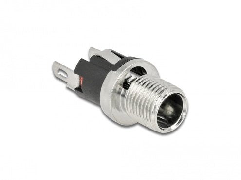 Conector Delock Dc 5,5 X 2,1 X 12,0 Mm Hembra Para Instalación, Versión De Enchufe Para Soldar 90056