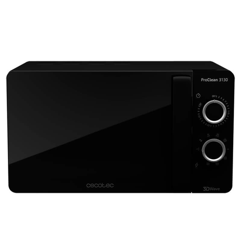 Microondas Cecotec Proclean 3130 700w Capacidad 20l Función Grill Negro