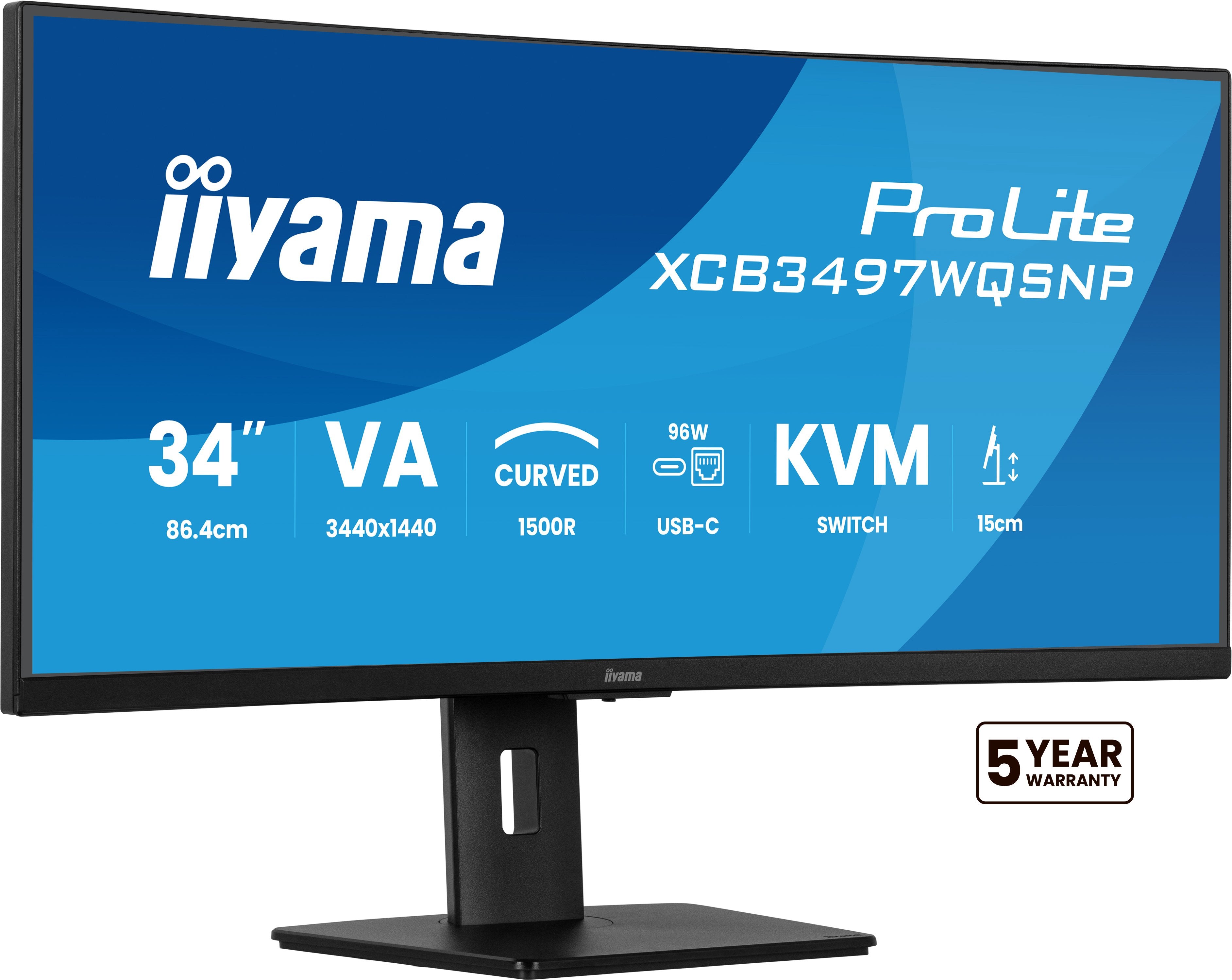 EAN 4948570125142 - iiyama ProLite XCB3497WQSNP-B1 pantalla para PC 86,4 cm (34") 3440 x 1440 Pixeles UltraWide Quad HD LED N imagen 1