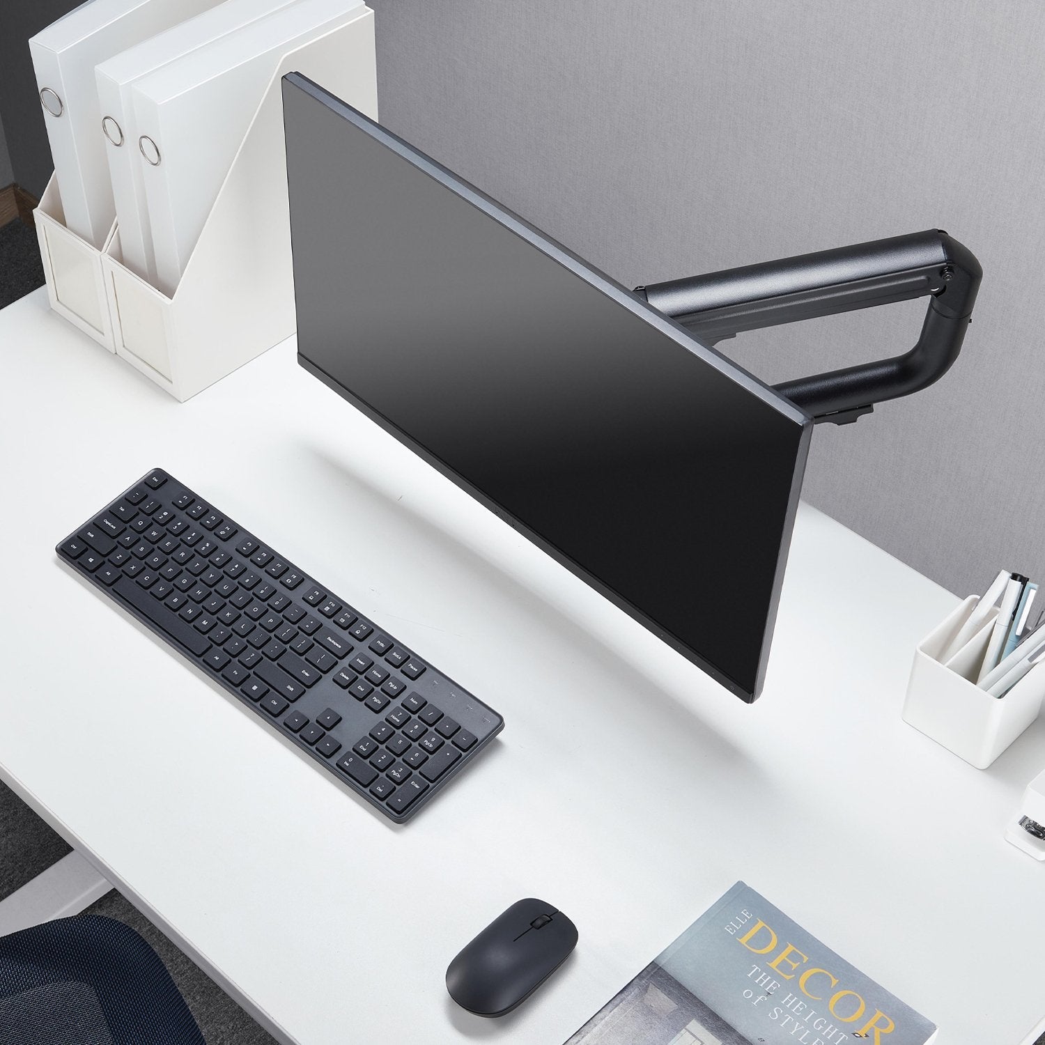 Aisens Soporte De Mesa Eco Contrapeso Giratorio E Inclinable Para Monitor/Tv 8kg (3 Pivotes - 1 Brazo) De 17-32 - Color