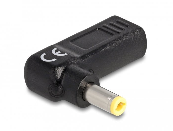 Delock Adapter Für Notebook Ladecable Usb Type-C Buchse Zu 5,5 X 2,5 Mm Stecker 90° Gewinkelt