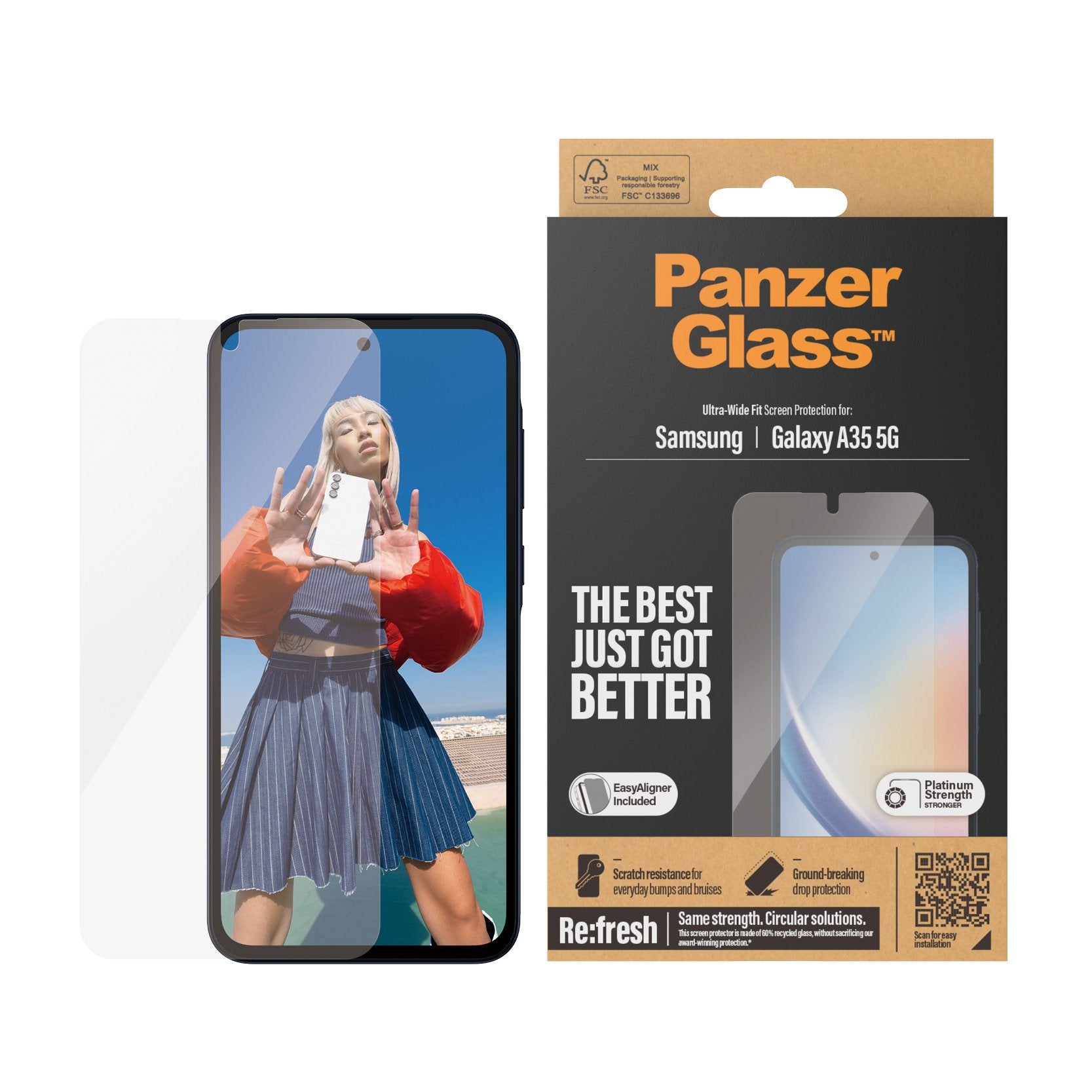 EAN 5711724073571 - PanzerGlass ® Screen Protector Samsung Galaxy A35 5G | Ultra-Wide Fit w. EasyAligner Protector de pantall imagen 2