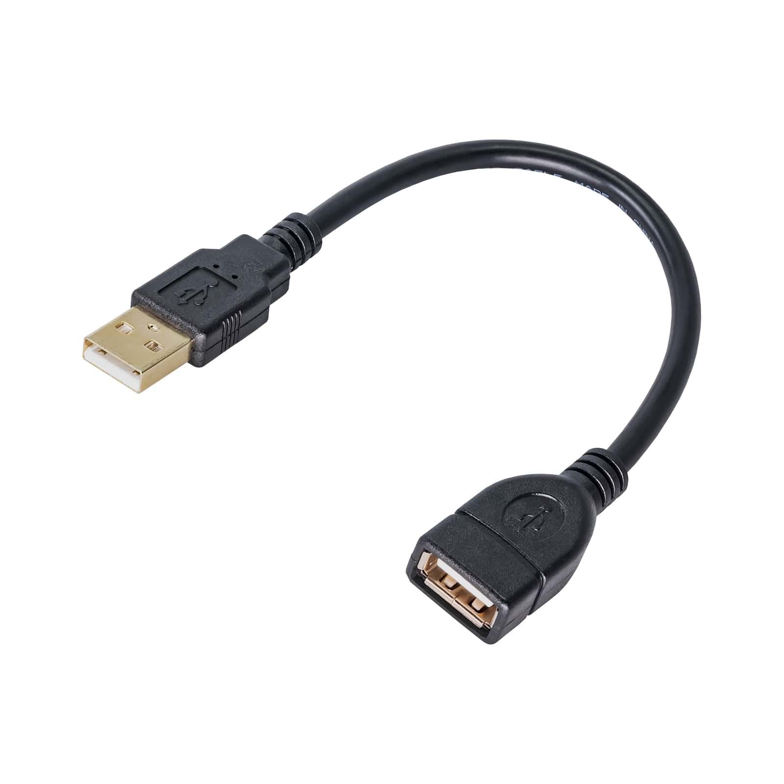 Cable Akyga Ak-Usb-23 (Usb M - Usb 2.0 F; 0,15 M; Black Color)