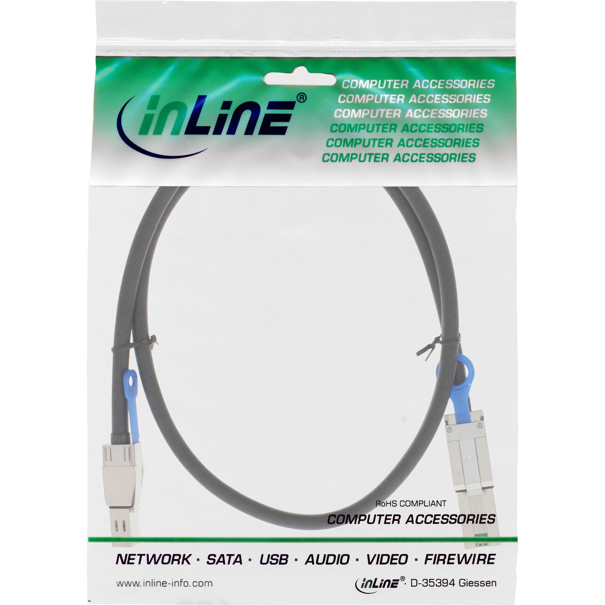 Cable Mini Sas Hd Externo Inline Sff-8644 A Sff-8088 6gb/S 1m