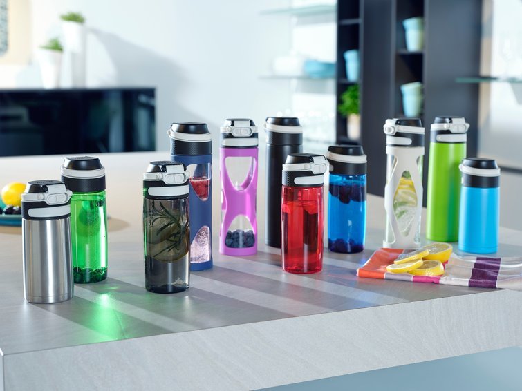 Leifheit 03277 Taza De Viaje 600 Ml Negro, Verde Acero Inoxidable