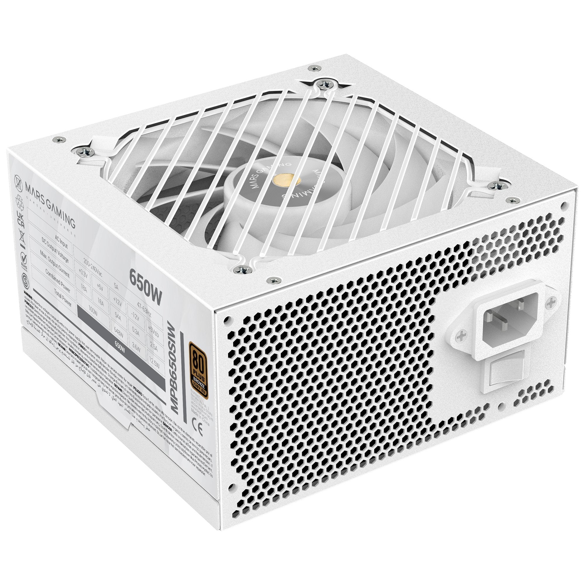 EAN 8435693109563 - Mars Gaming MPB650SIW unidad de fuente de alimentación 650 W 24-pin ATX ATX Blanco imagen 5