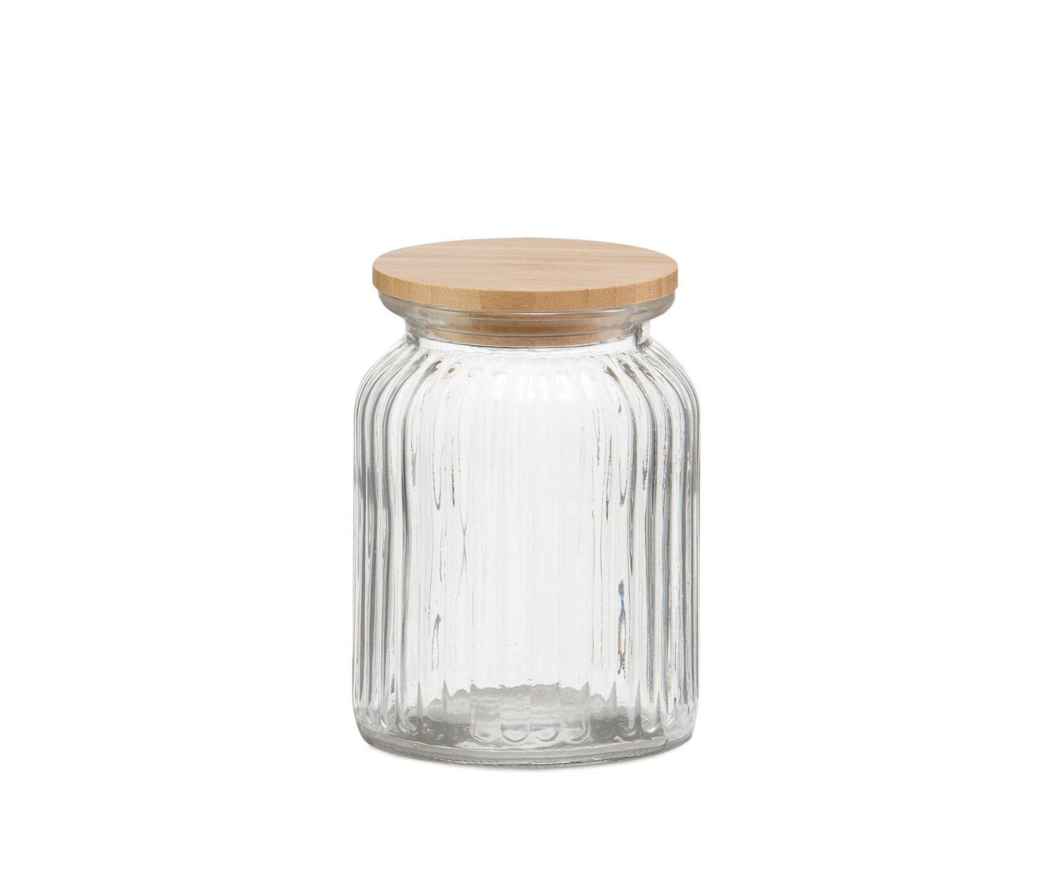 Bote Cocina Vidrio Bambú 1000ml Ms72137 Andrea House
