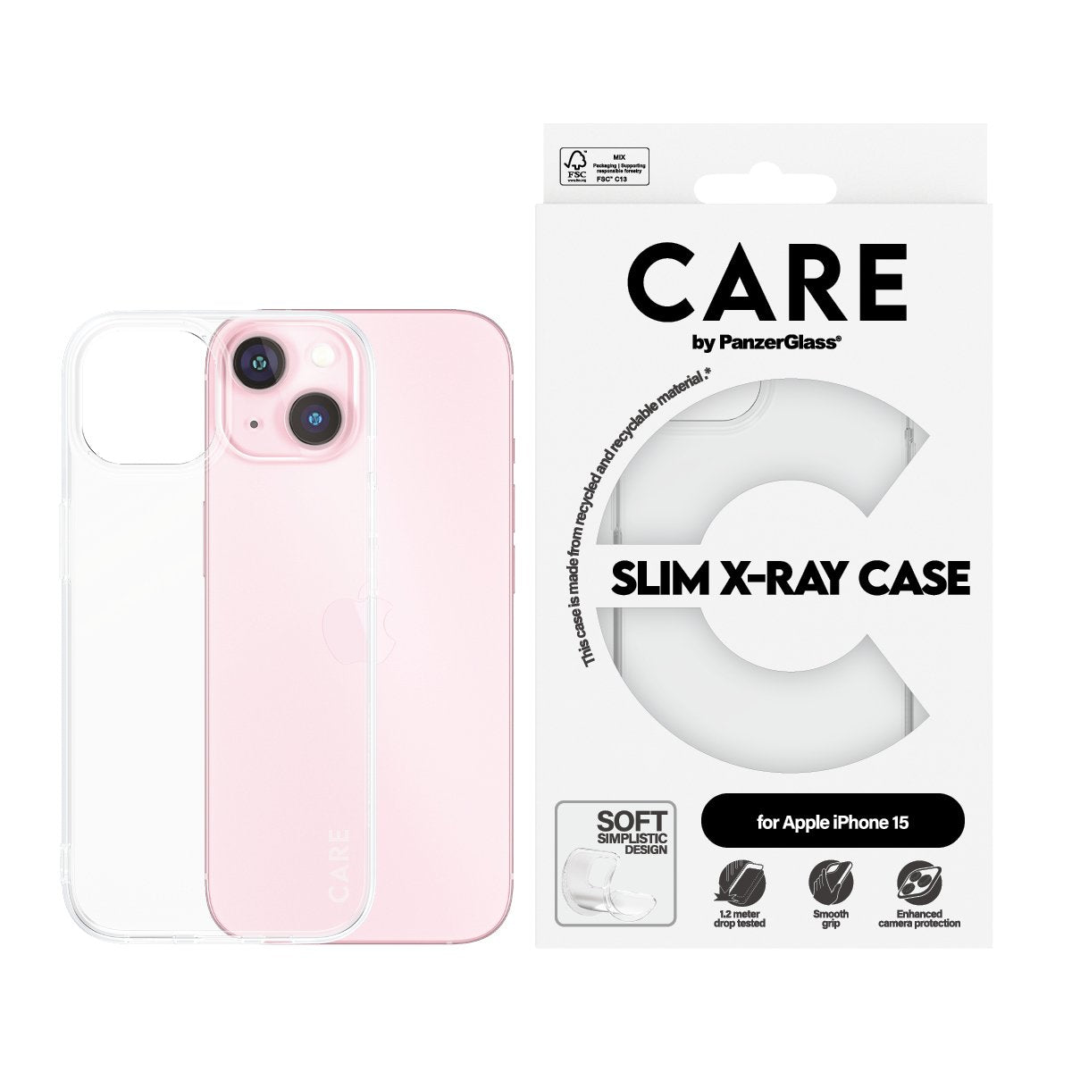 EAN 5715685005688 - PanzerGlass CARE™ by ® X-Ray Case iPhone 15 funda para teléfono móvil Transparente imagen 2
