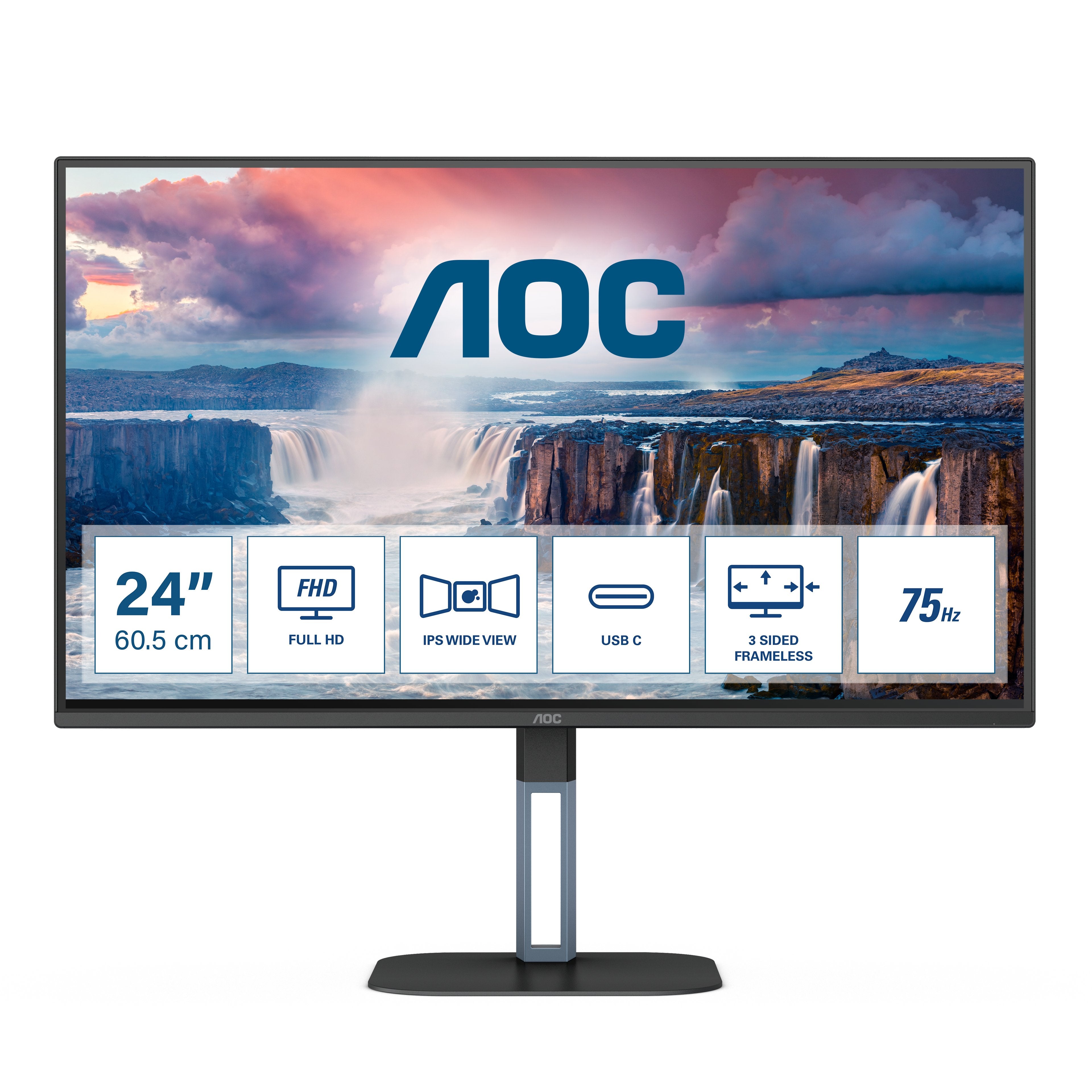 EAN 4038986140133 - AOC V5 24V5CE/BK pantalla para PC 60,5 cm (23.8") 1920 x 1080 Pixeles Full HD LED Negro imagen 1
