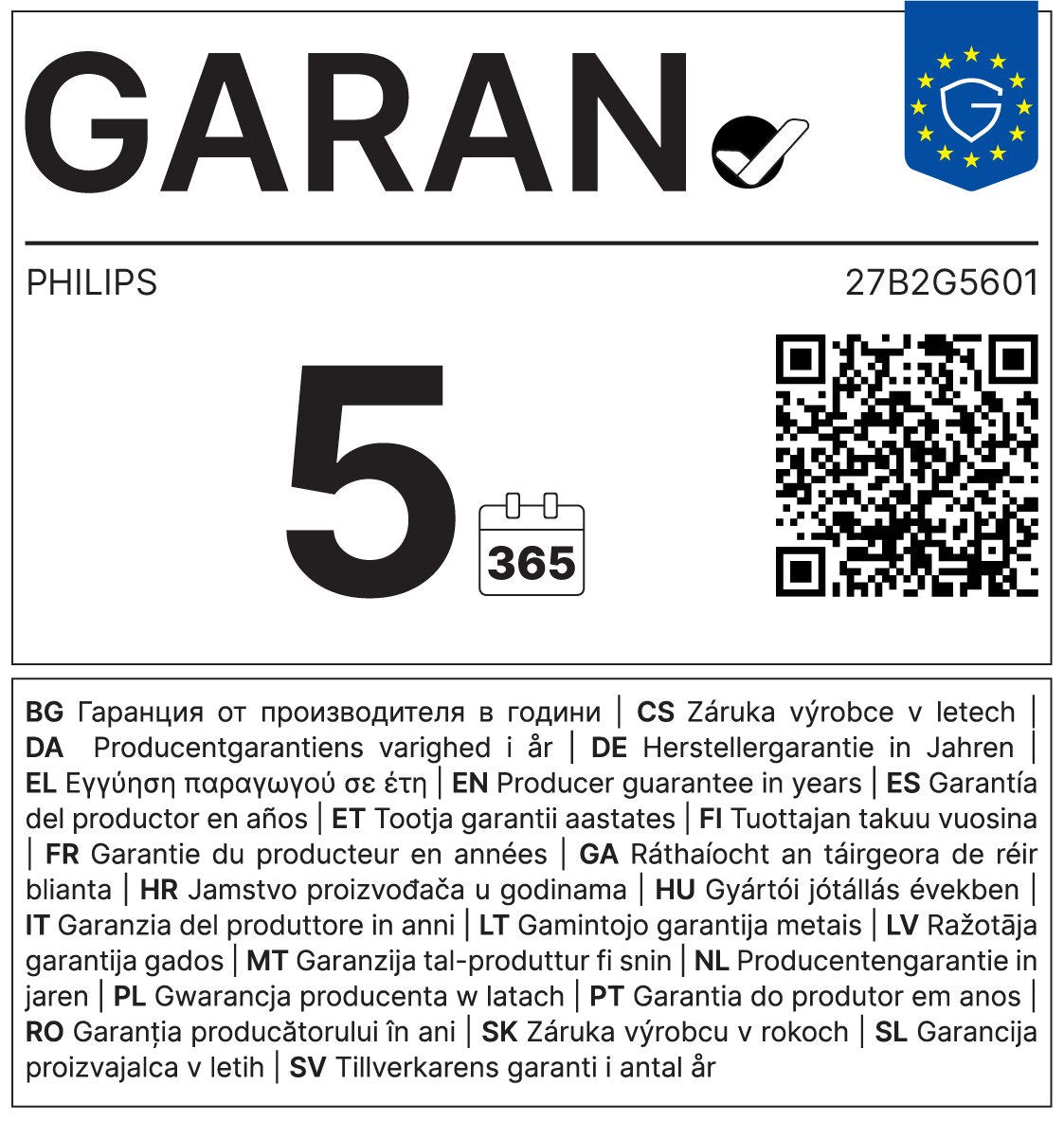 EAN 8721038003314 - Philips 5000 series 27B2G5601/00 pantalla para PC 68,6 cm (27") 2560 x 1440 Pixeles Quad HD LCD Negro imagen 16