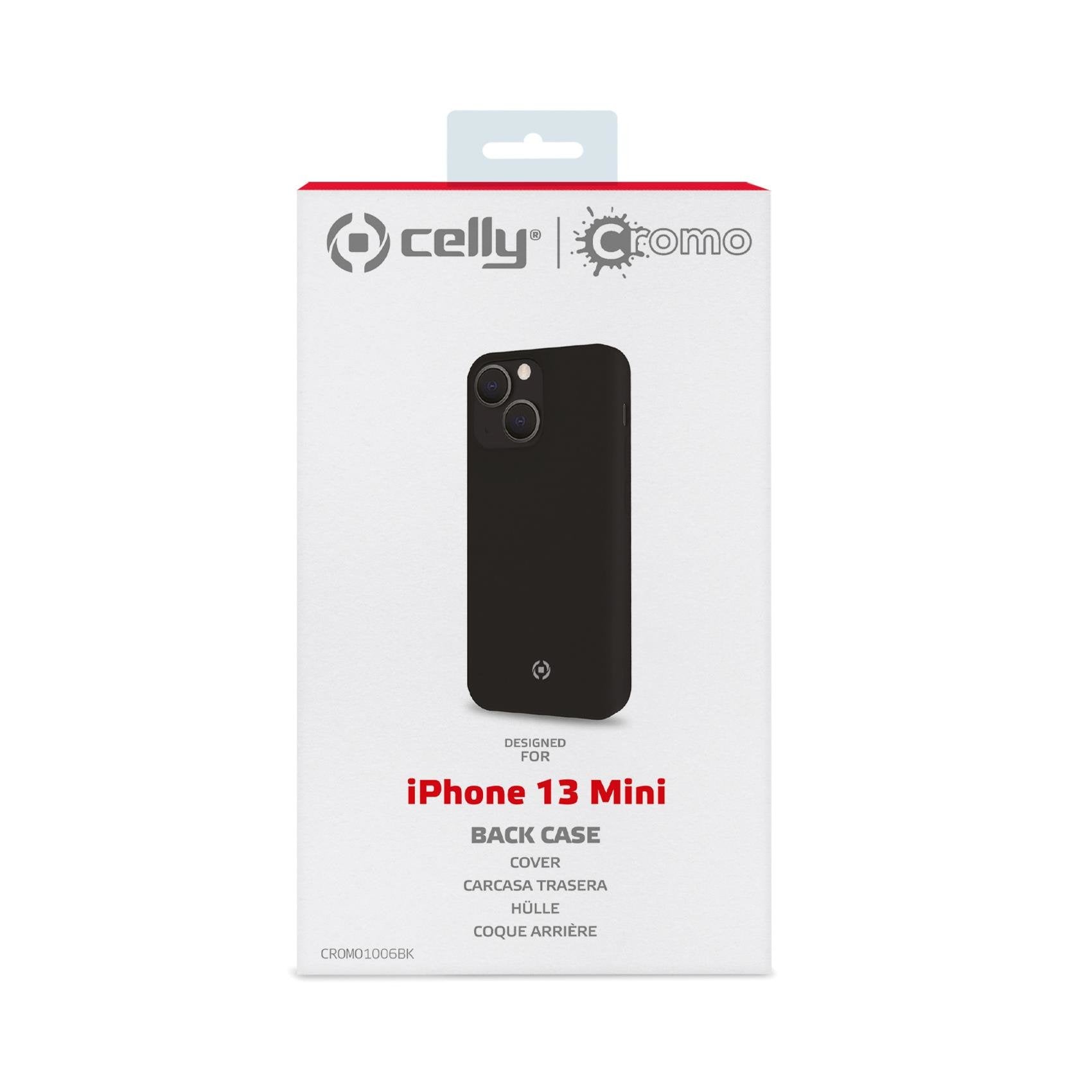 Celly Cromo Funda Para Iphone 13 Mini 13,7 Cm (5.4") Negro