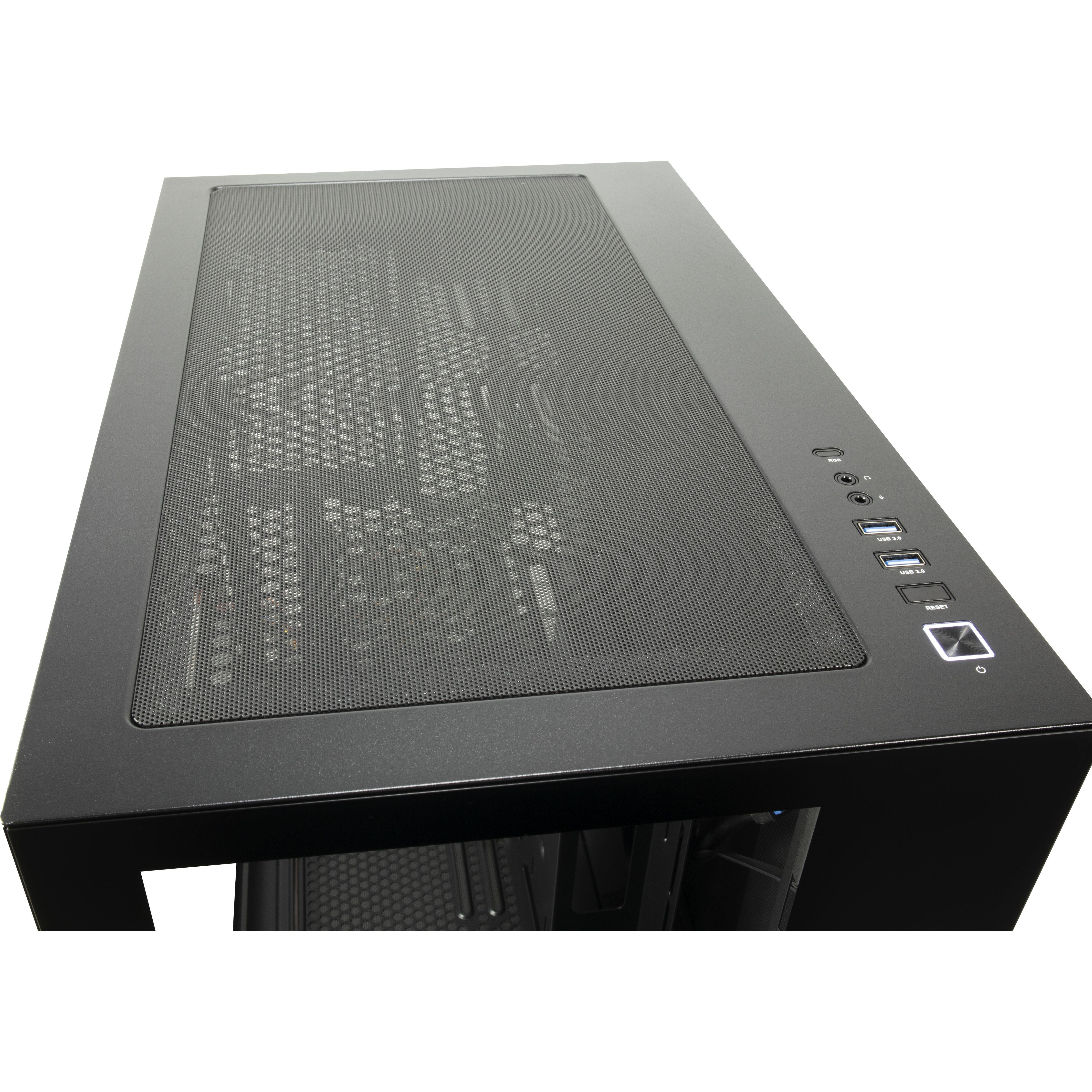 Caja Pc Inter-Tech C-703 Vision Vidrio Templado X 2 88881364 Negra