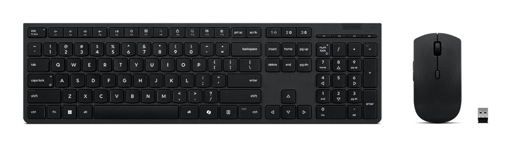 Lenovo Professional Wireless Rechargeable Keyboard And Mouse Combo Ai - Us Euro