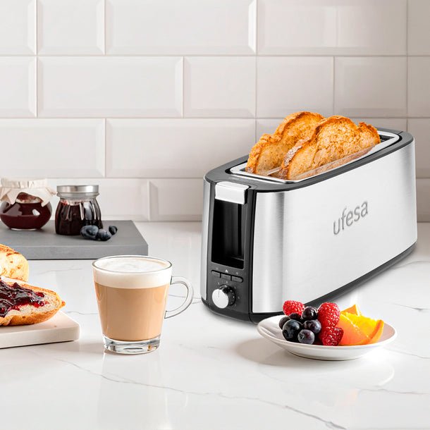 Pae Tostadora Toastie Ufesa 71306156 1400w 2 Ranuras 7 Nivel Potencia Recogemiga