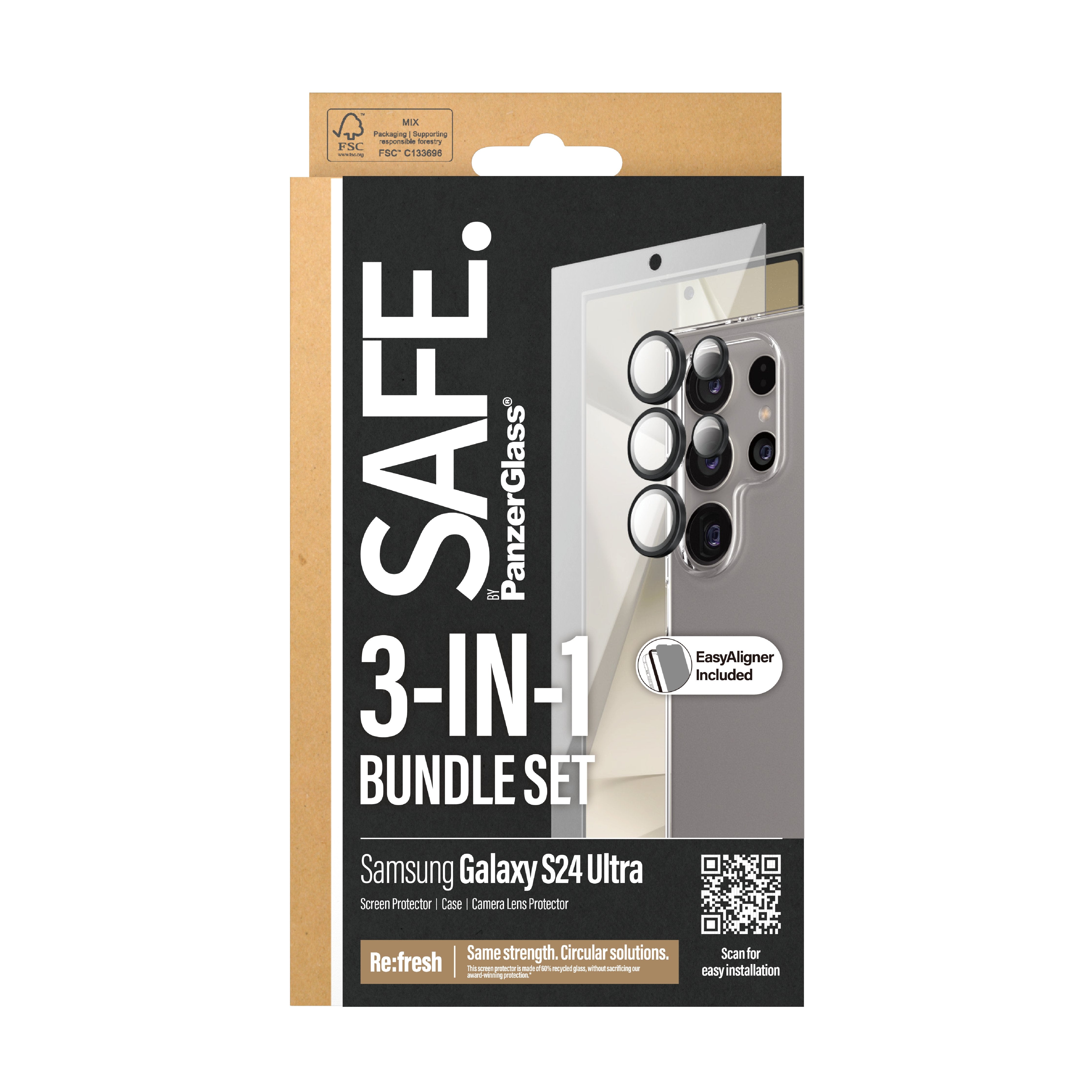 EAN 5711724256745 - PanzerGlass SAFE. by ® 3-in-1 Bundle Samsung Galaxy S24 Ultra Protector de pantalla 1 pieza(s) imagen 3
