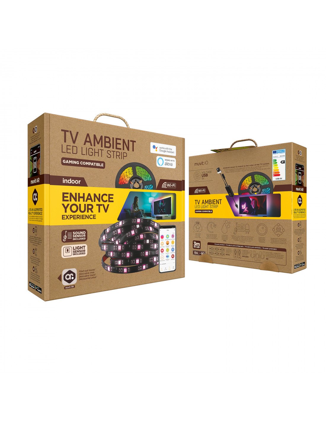 Tira Led Muvit Io Miolst005 3m Color Rgb Regulable