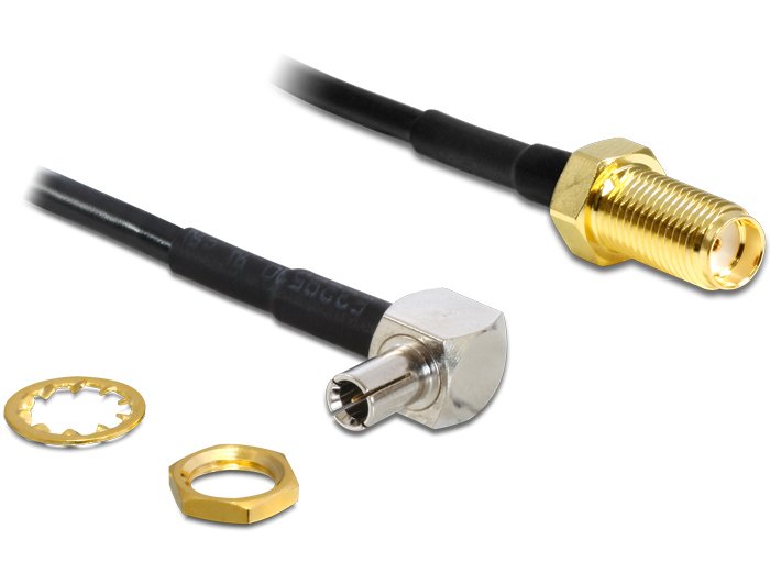 Delock Sma Hembra Para Instalación > Ts-9 90° Macho 145mm