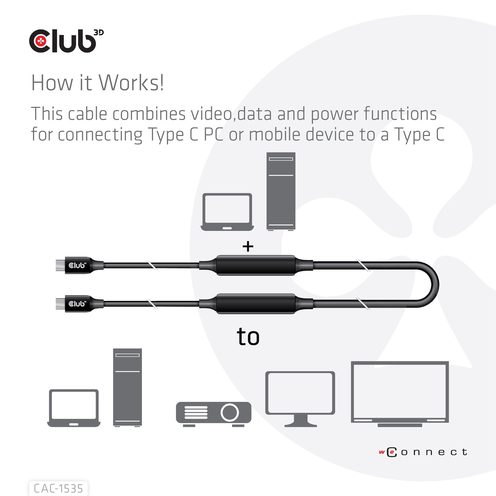 EAN 8719214471699 - CLUB3D CAC-1535 cable USB USB 3.2 Gen 2 (3.1 Gen 2) 5 m USB C Negro imagen 6