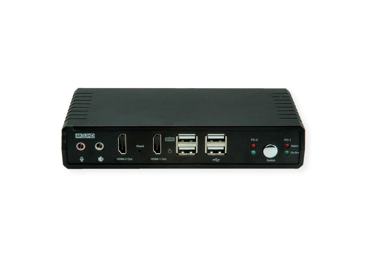 Roline Kvm-Audio-Switch Dual Head Hdmi 4k60, 1 User - 2 Pc