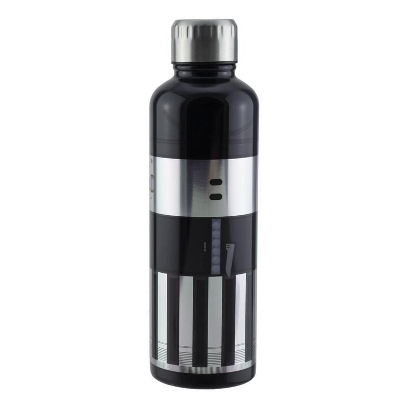 Paladone Darth Vader Lightsaber Metal Water Bottle Uso Diario 500 Ml Acero Inoxidable Negro, Plata