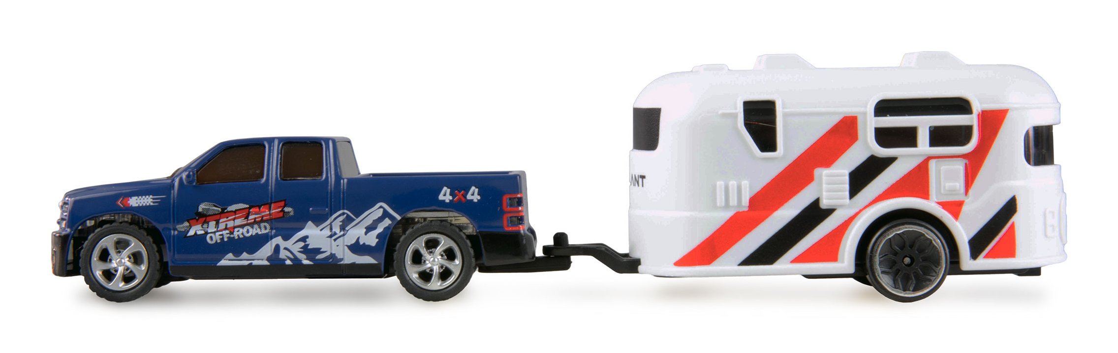 Amewi Rc Pickup Die Cam Con Wohnwagen 1:64 Rtr Azul 6+