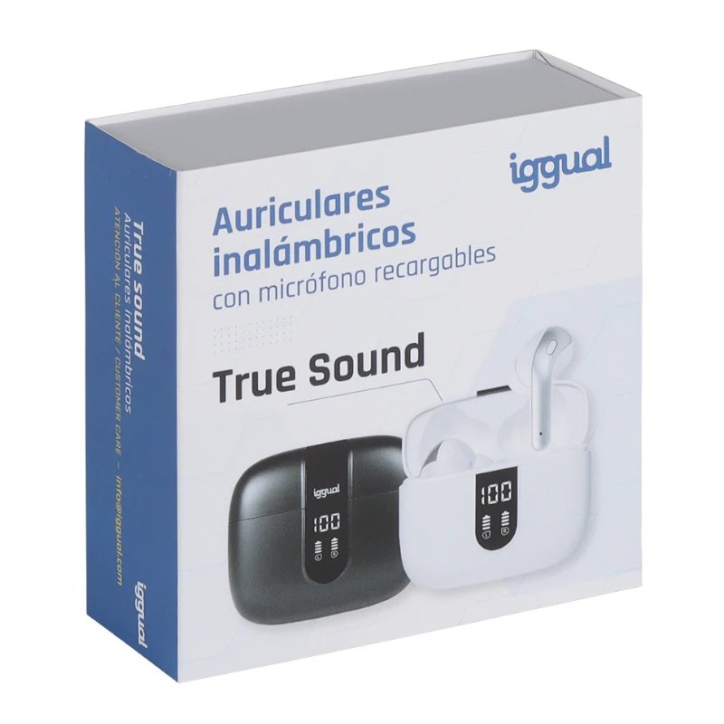 Auriculares Iggual Inalámbricos Tws Bluetooth Negr