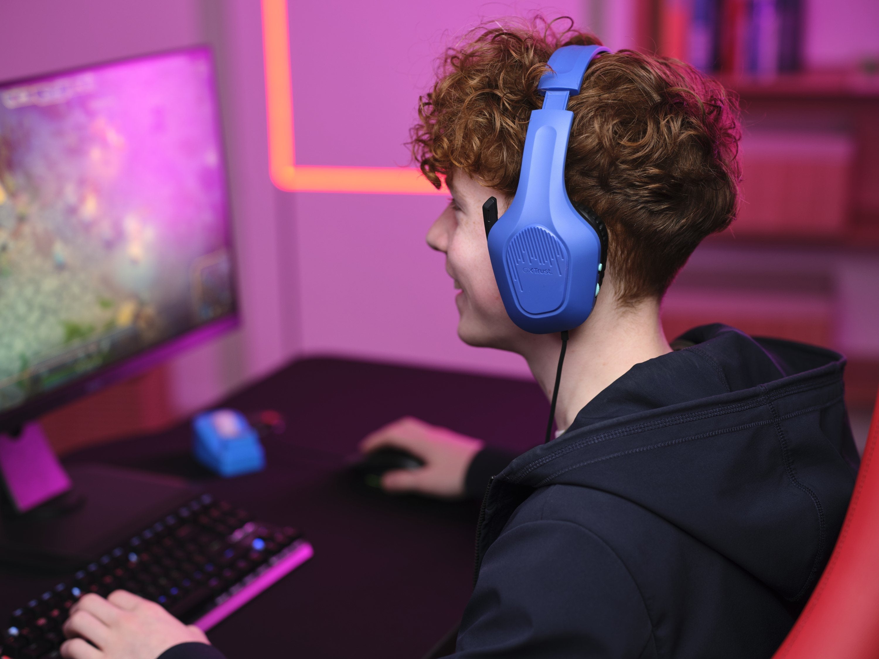 Auriculares Gaming Con Micrófono Trust Gaming Gxt 415 Zirox Jack 3.5 Azules