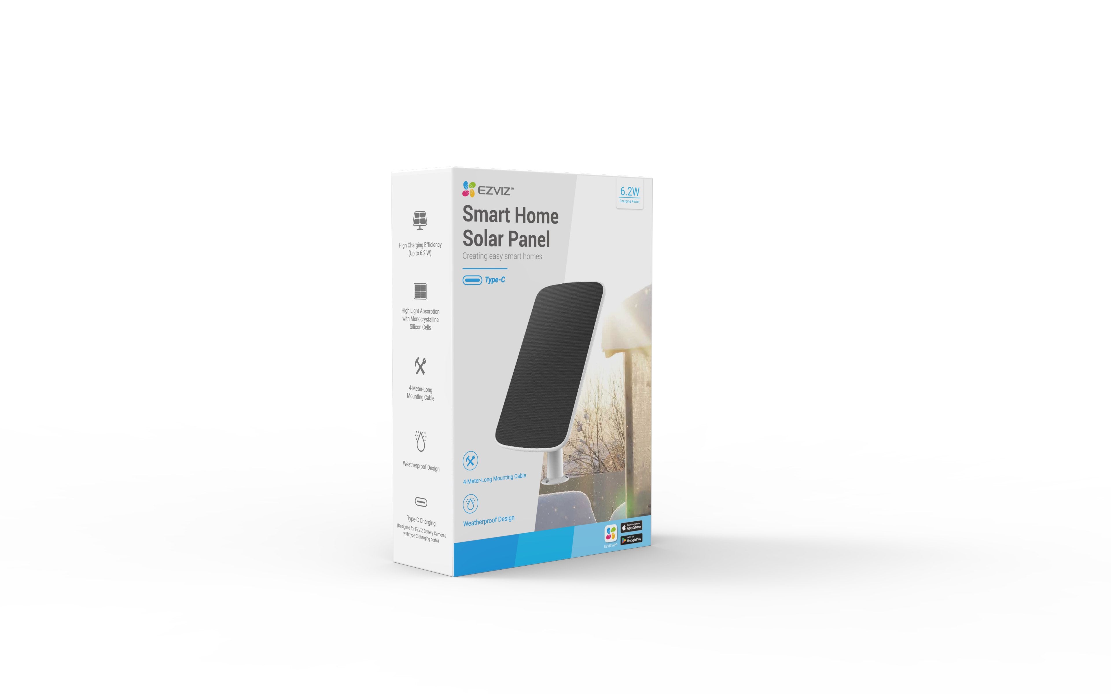 EAN 6941545616964 - EZVIZ Solar Charging Panel E placa solar Silicio monocristalino imagen 8
